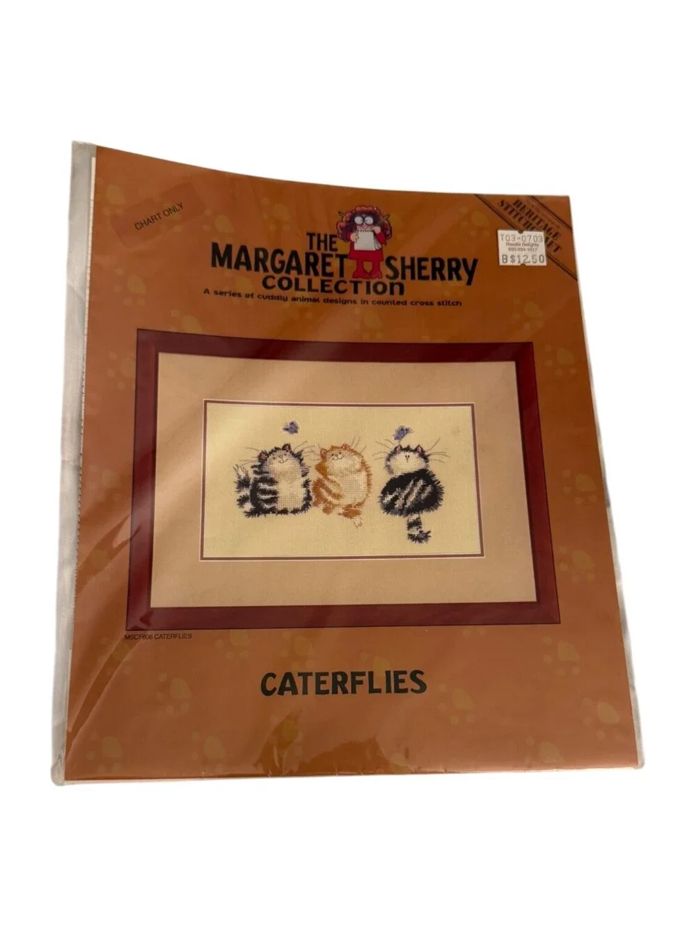 The Margaret Sherry Collection Caterflies Cross Stitch Chart Cat Kitty
