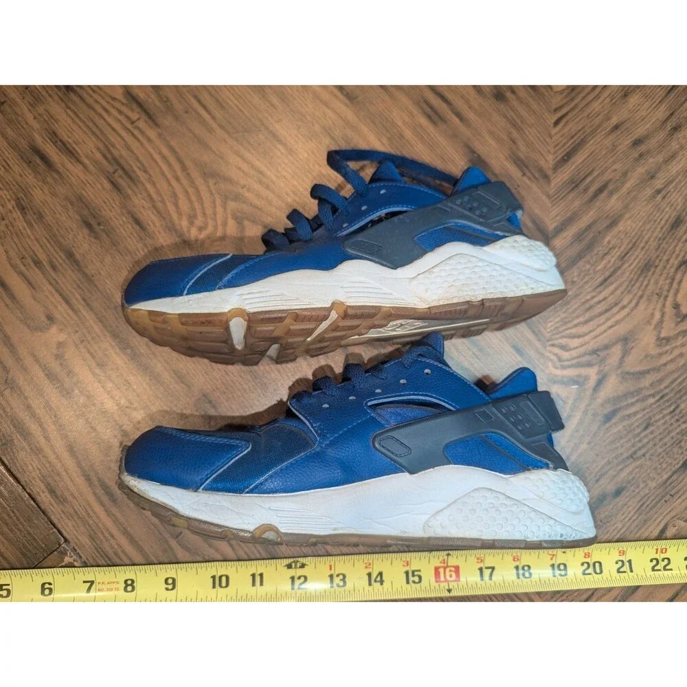 Nike Air Huarache Run Metallic Blue Running Shoes (777331-994) Women’s Size 9.5