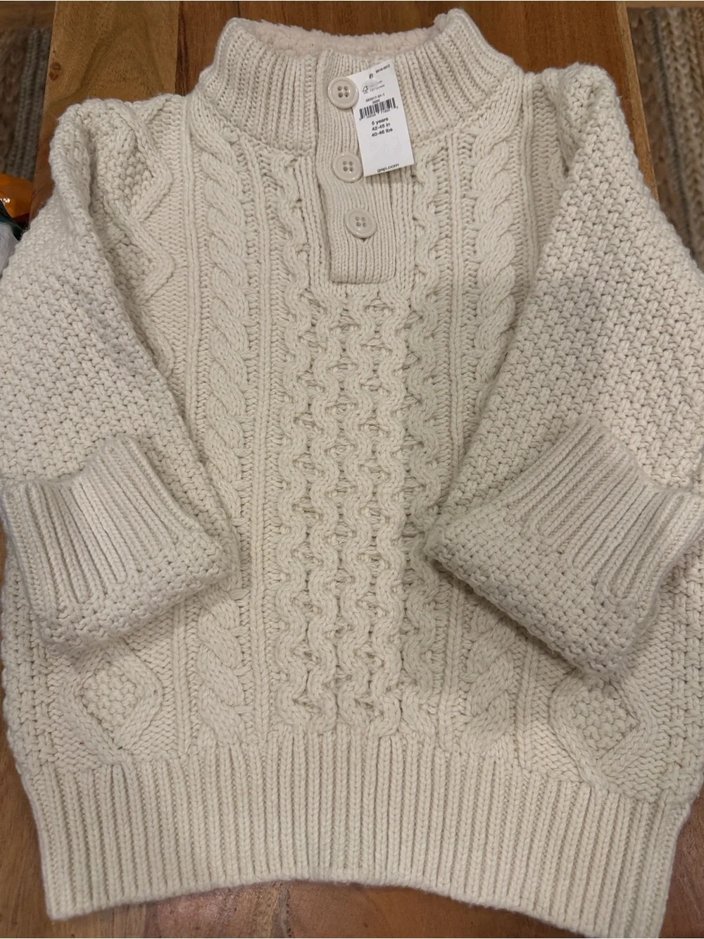 GAP Cable Knit Mock Neck Sweater