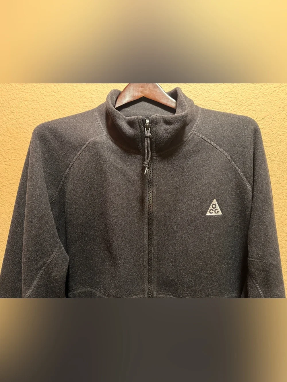 New Nike ACG Polartec Zipper Jacket Black Size XL
