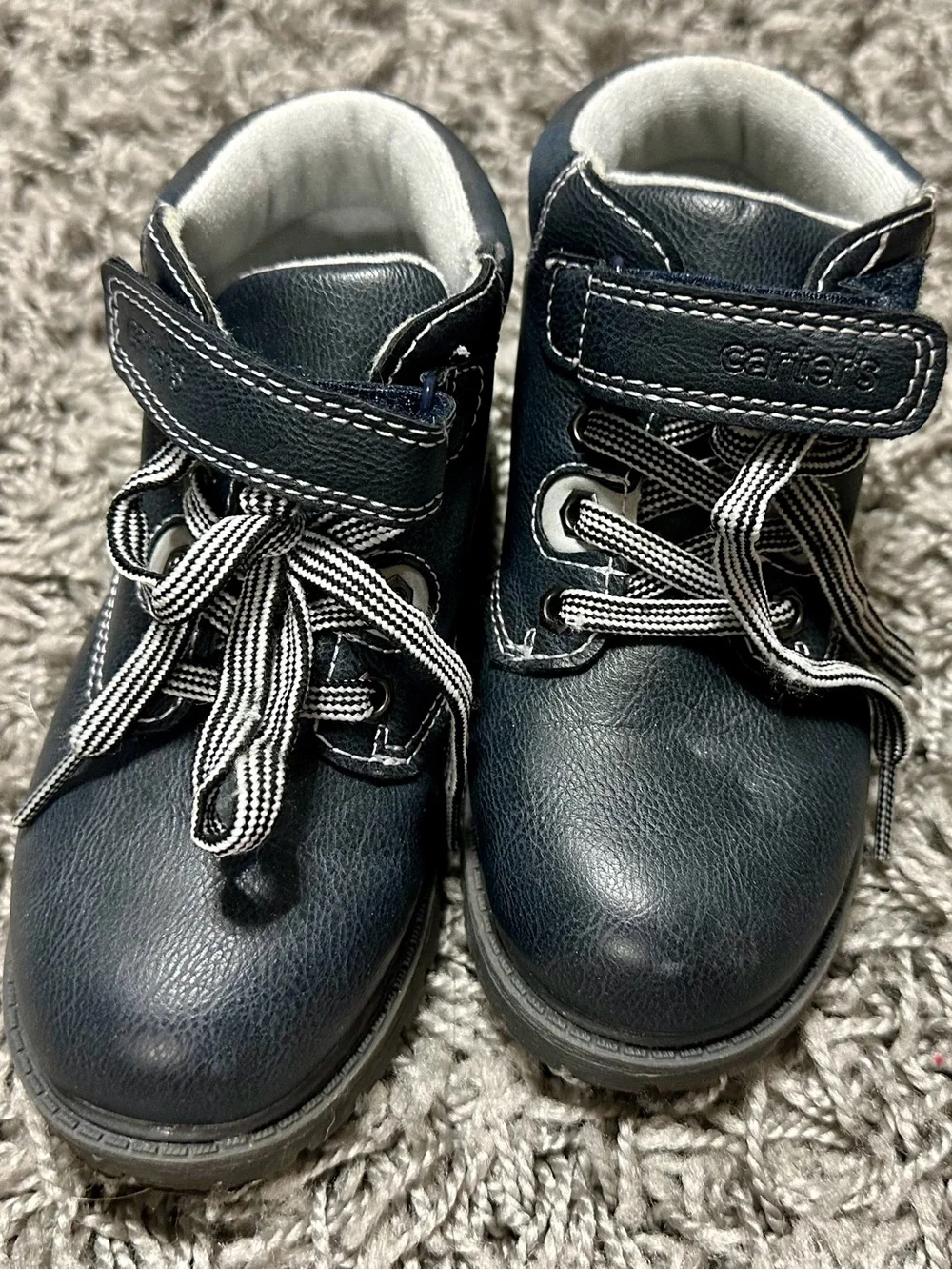 Carter's Navy Lace-Up Toddler Boots