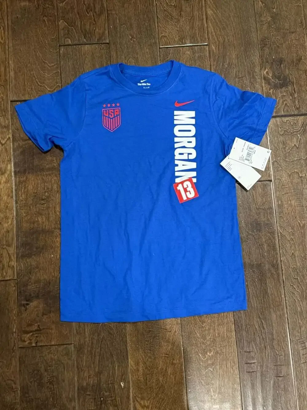 Nike USWNT Alex Morgan #13 Core SS Royal Blue Graphic T-Shirt - L