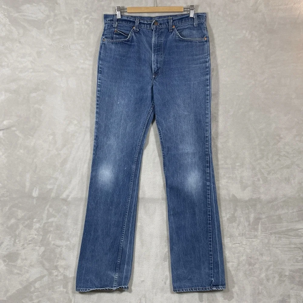 Vtg Levis 517 Jeans Mens (fit 34x36) Bootcut Orange Tab Made in USA 80s Cowboy