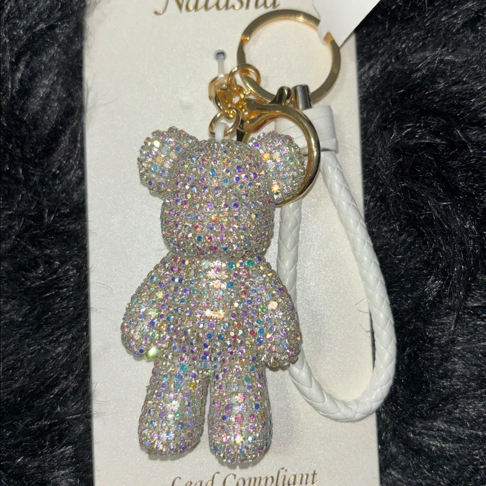 Natasha Couture Silver Bear Key Holder
