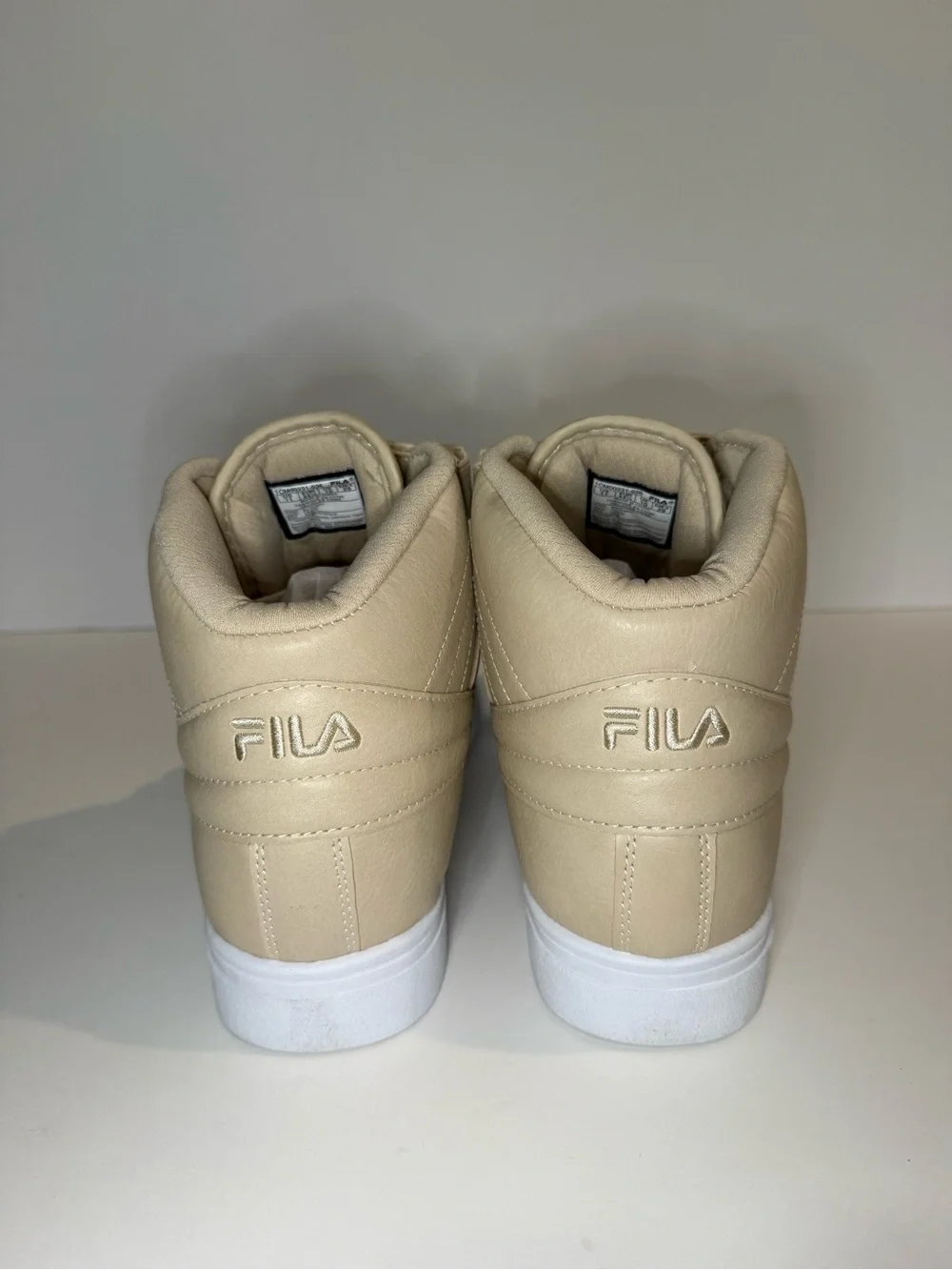Fila Beige High-Top Athletic Sneakers