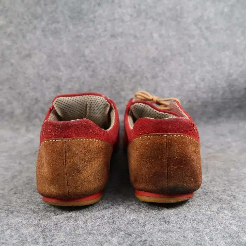 Dollhouse Shoes Womens 6 Casual Sneakers Y2k Retro Leather Square Toe Red Brown