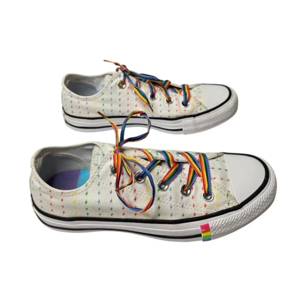 Converse Chuck Taylor All Star Ox Pride Pattern Rainbow Low Top Sneakers W6 M4