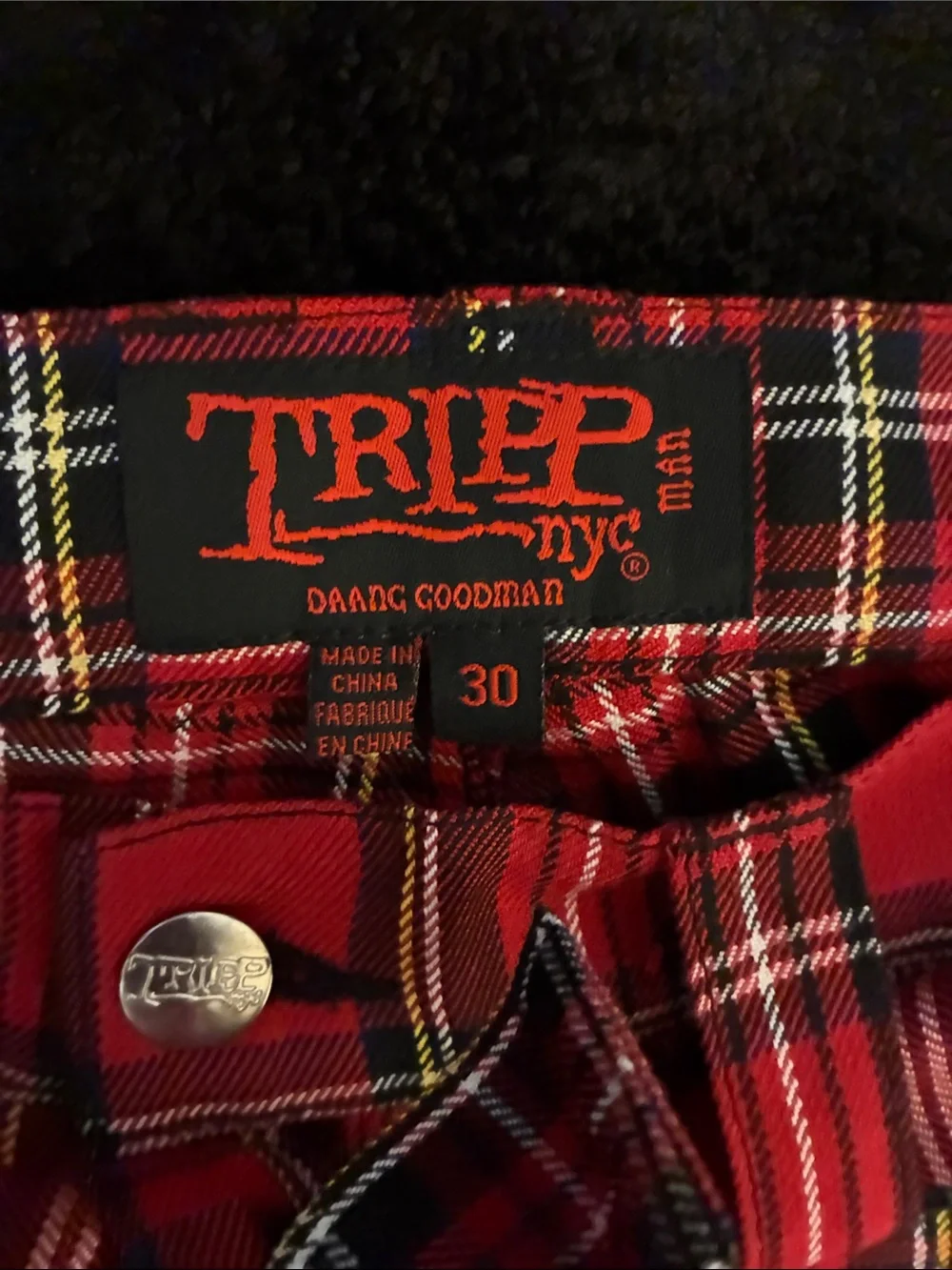 Tripp nyc red tartan