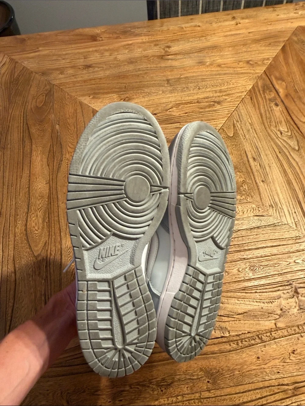 Nike Kids White and Light Gray Sneakers