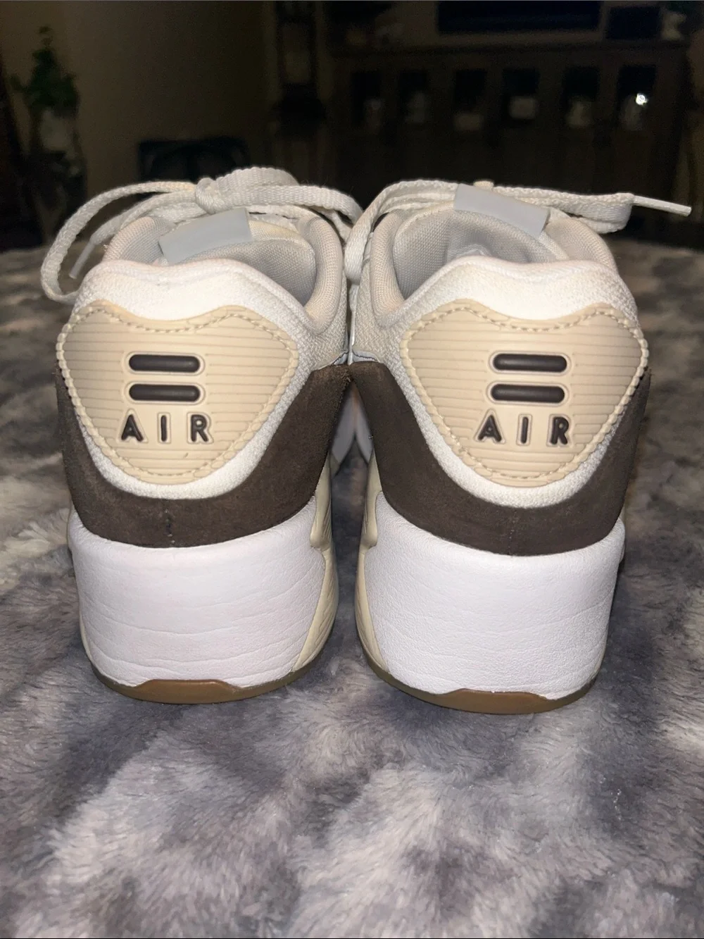 Nike Air Max Style White and Beige Sneakers