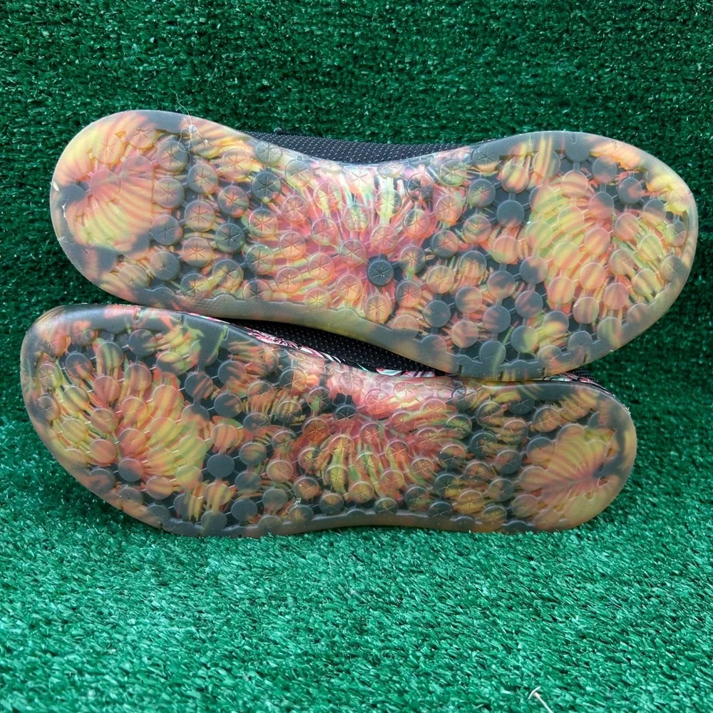 NOBULL SuperFabric Trainers Black Tropical Floral Men 8.5 Women 10 Training Shoe