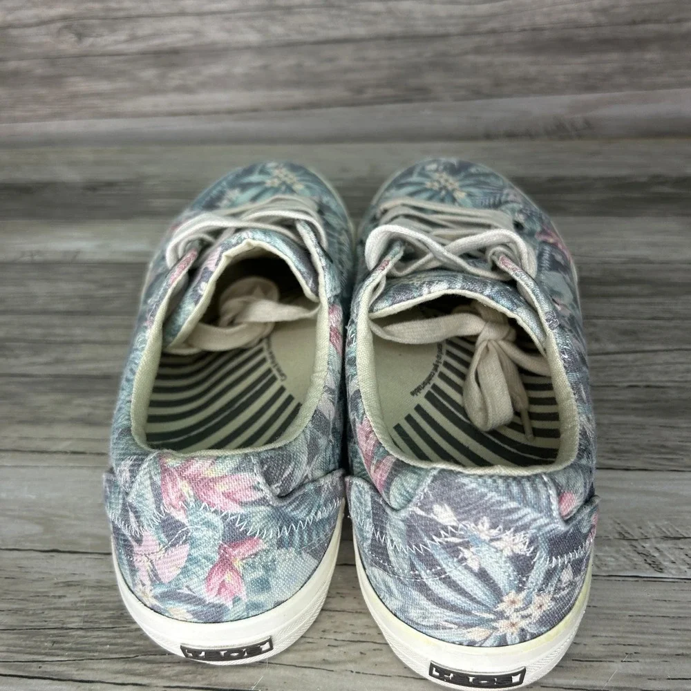 Taos Plim Soul Canvas Sneakers Low Top Floral Comfort Shoes Lace up Womens 9