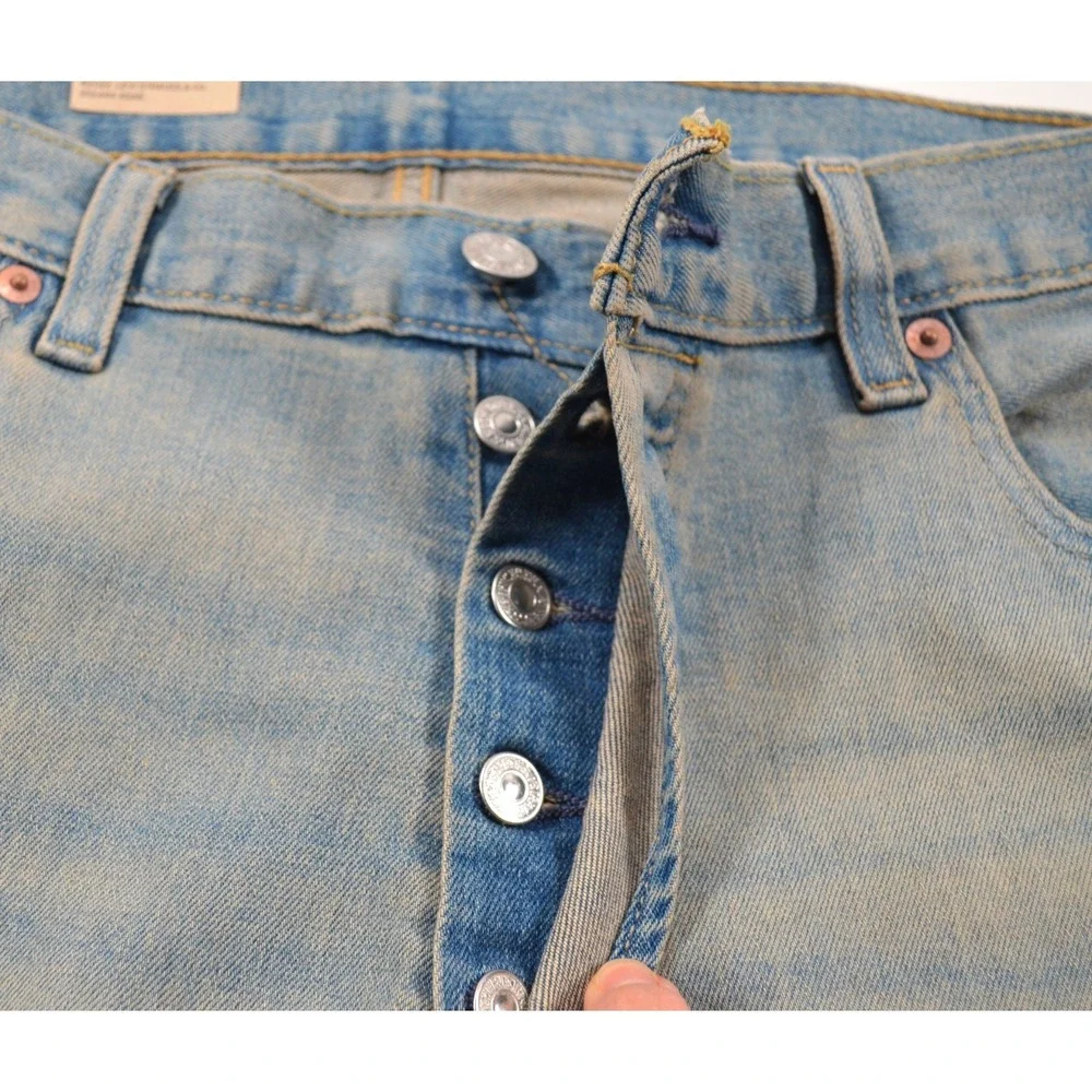 Nwt's Levi's 501‎ Original Stretch Button Fly Blue Jean Denim Men's 35 x 30