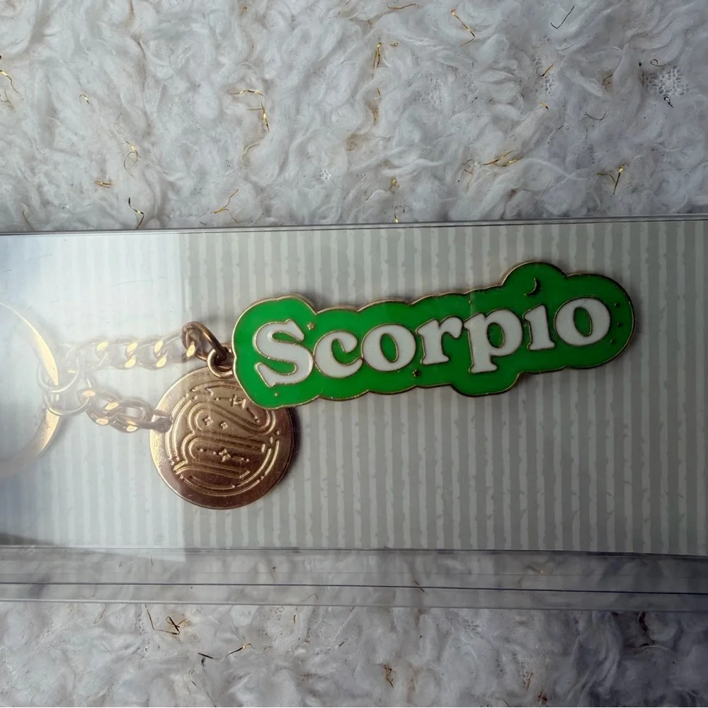 ME Essentials‎ Scorpio Keychain with Green and Gold Accents