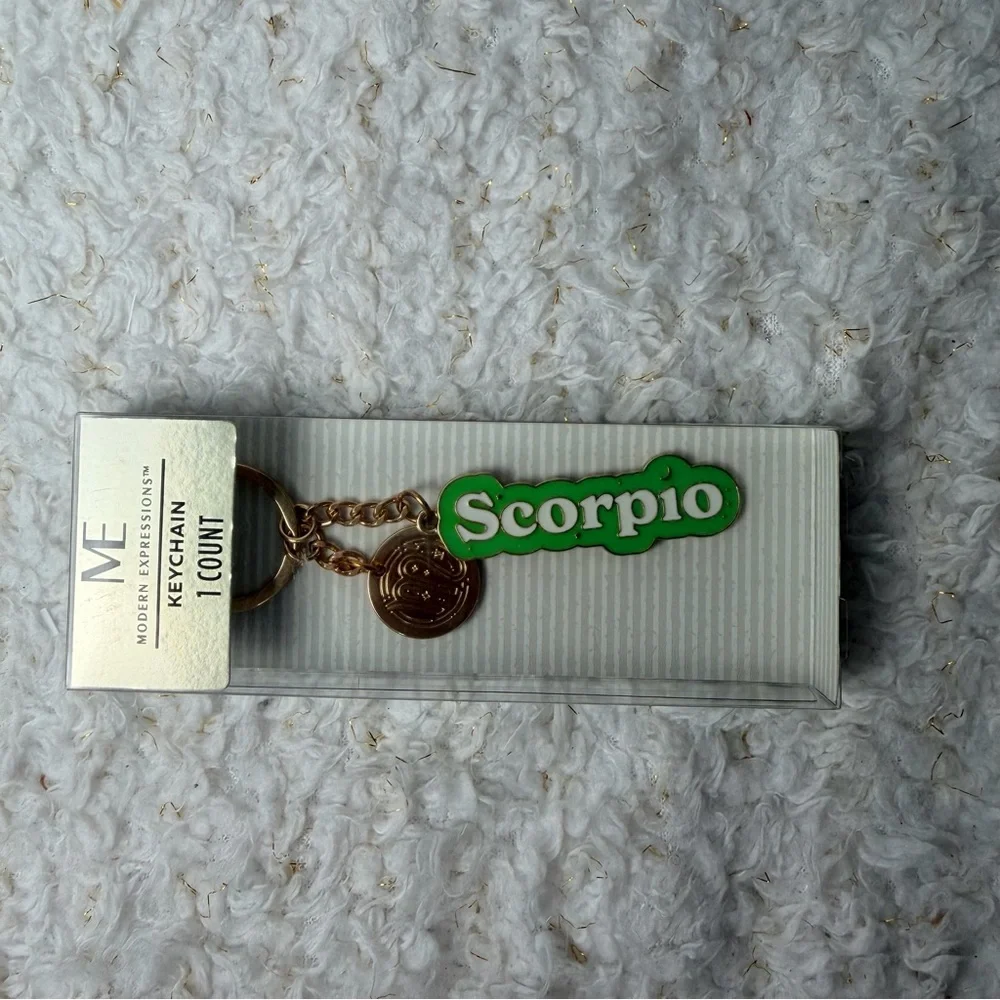 ME Essentials‎ Scorpio Keychain with Green and Gold Accents