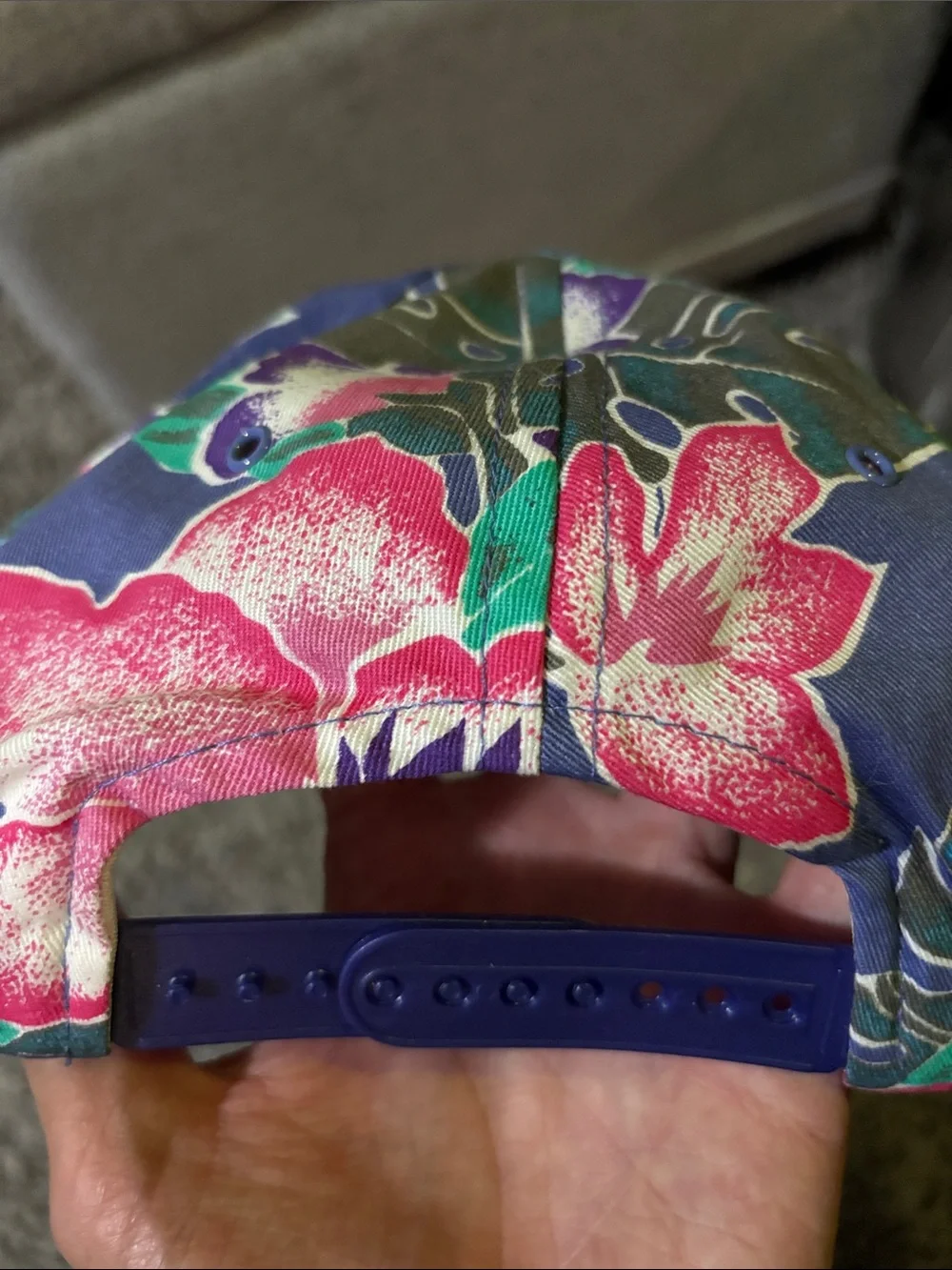Floral Trucker Hat - Navy, Pink & Green
