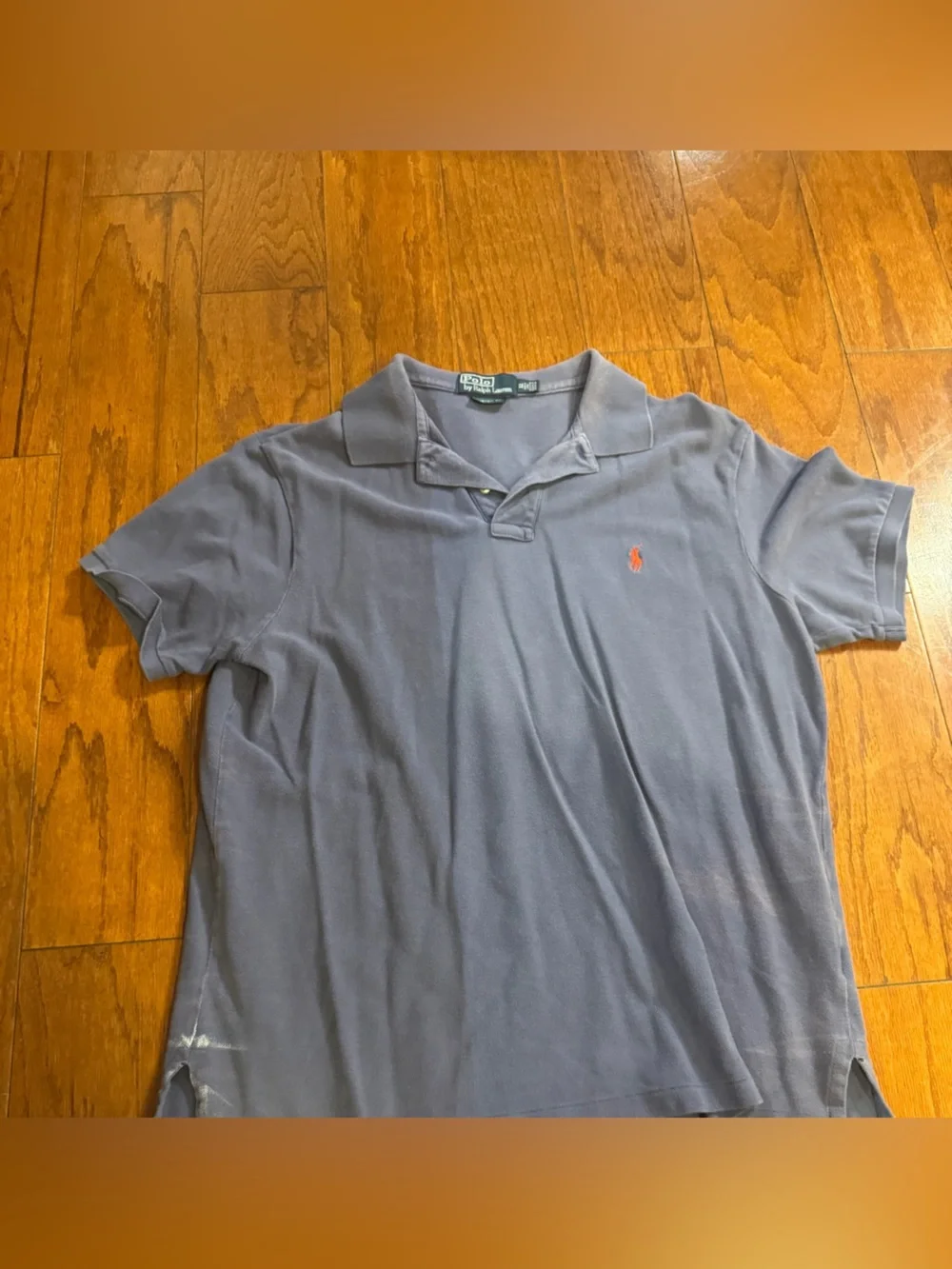 Polo by Ralph Lauren Slate Blue Polo with Orange Pony