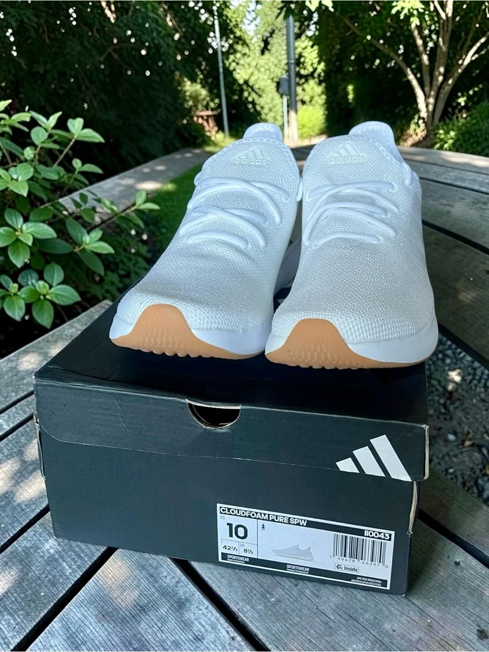 adidas Coudfoam Pure SPW White Knit Size 10 Women