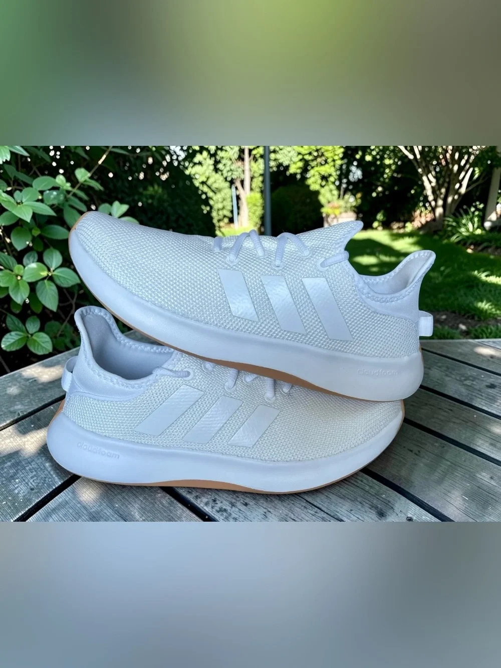 adidas Coudfoam Pure SPW White Knit Size 10 Women