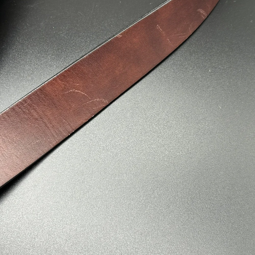 Allen Edmonds Broadway Avenue Italian Calfskin Leather Belt 44 39616 Chili Brown
