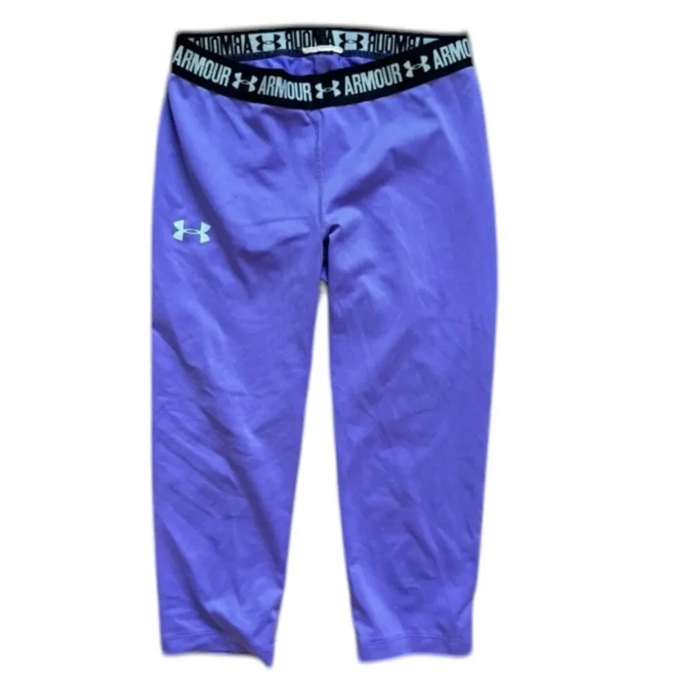 Youth Boys Under Armour Cropped Compression Tights - Sz M 8/10