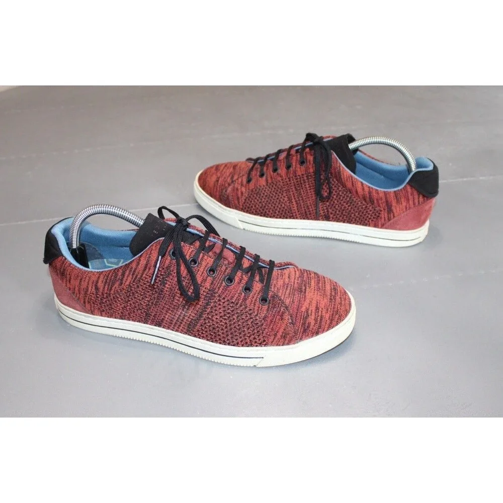 TED BAKER LONDON Chinat Red Black Knit Sneakers Men’s US 8.5 EU 41.5 Casual‎