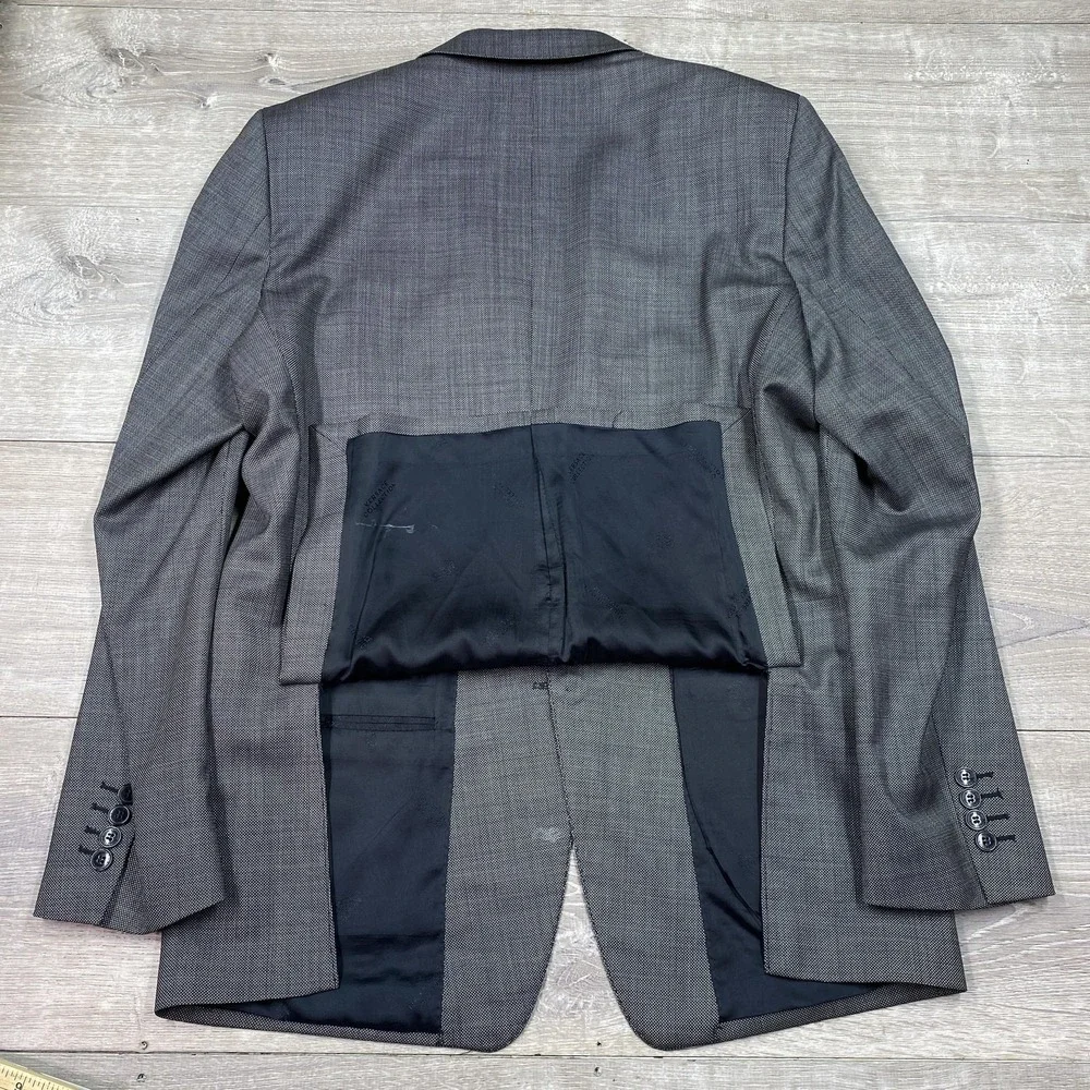Versace Collection Blazer Mens‎ 42 R Gray Two-Button Notch Lapel Suit Jacket