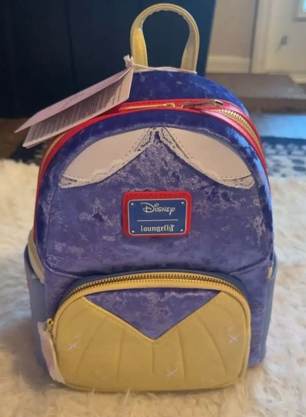Loungefly Disney Snow‎ White Velvet Mini Backpack