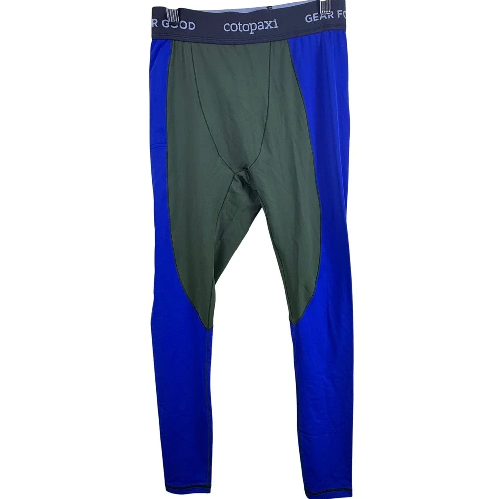 Cotopaxi‎ Haraka Mens Medium Blue Green Baselayer Thermal Leggings