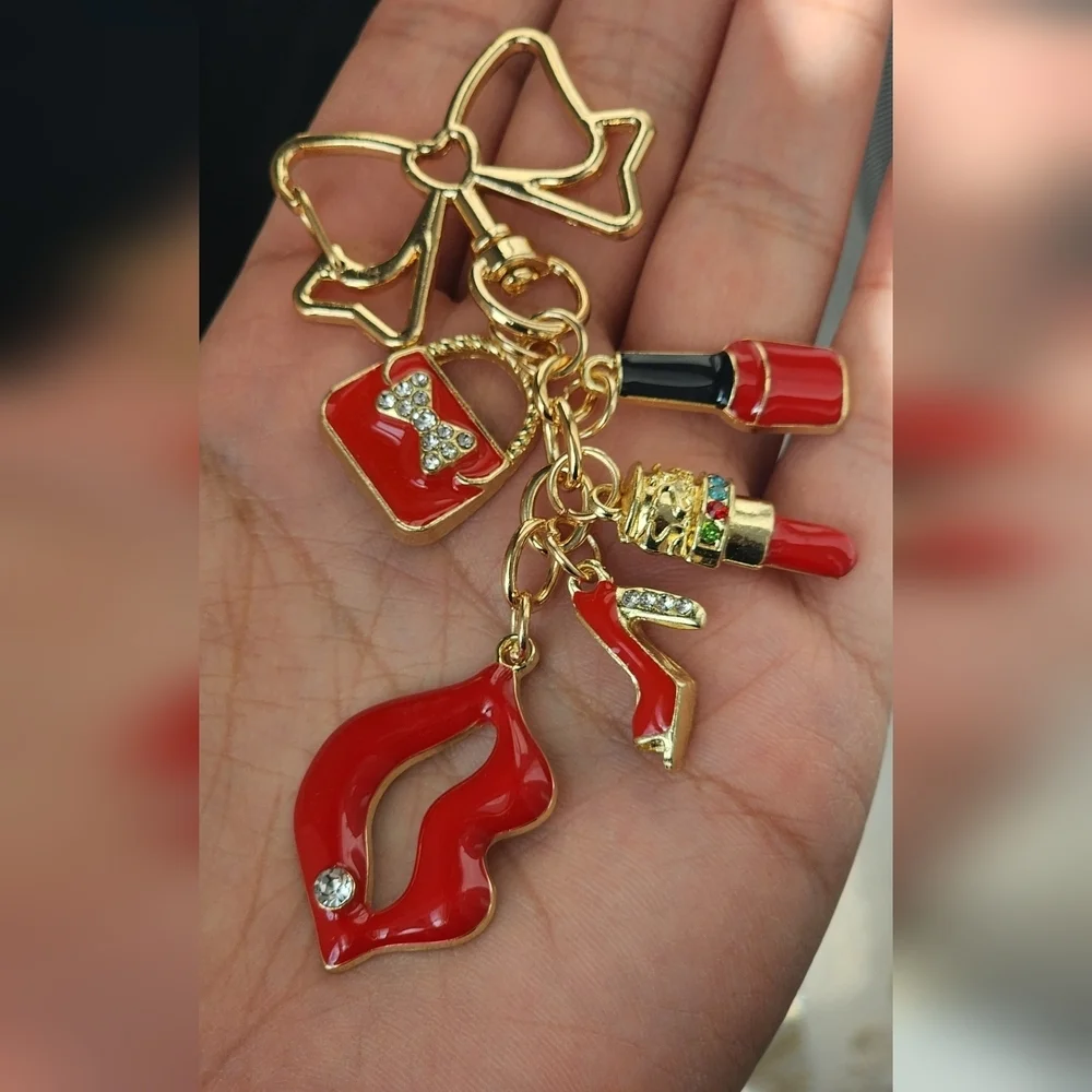 Red and Gold Key & Card Holder