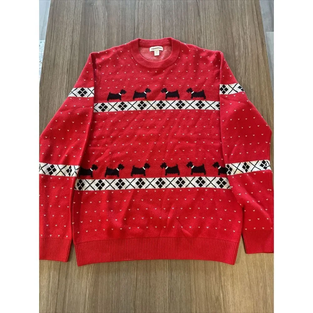 Charter Club‎ Sweater Men's Size Small Scottie Dog Holiday