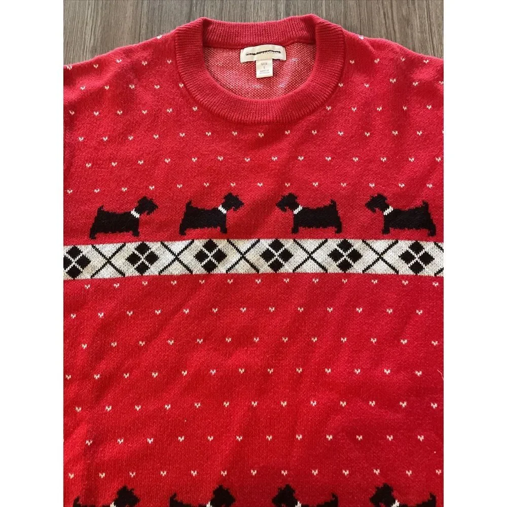 Charter Club‎ Sweater Men's Size Small Scottie Dog Holiday