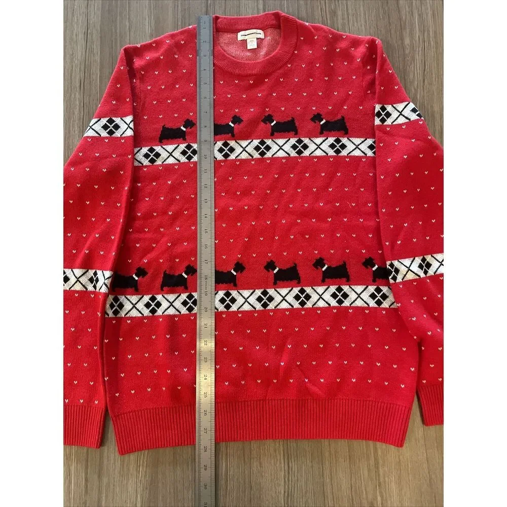 Charter Club‎ Sweater Men's Size Small Scottie Dog Holiday