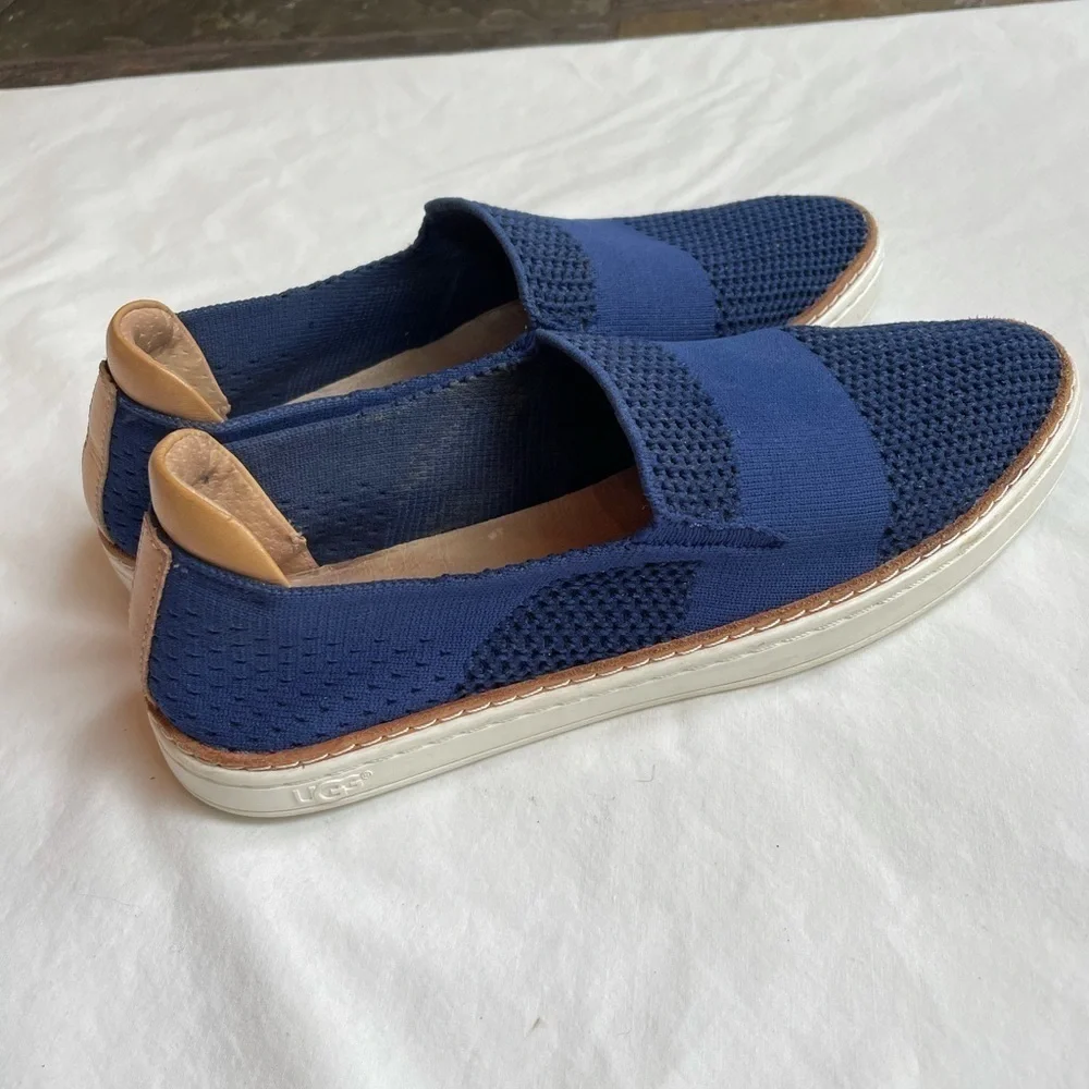 Ugg Sammy Slip On Woven Sneakers Navy‎ Blue Sz 7.5