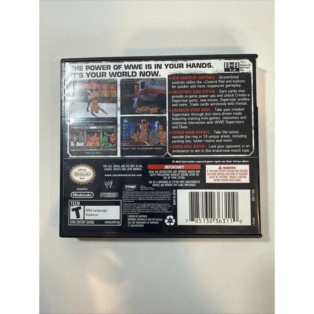 Wwe Smackdown Vs Raw 2010 - Nintendo DS Case And Booklet Only No Game