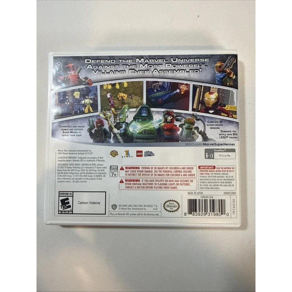 LEGO Marvel Super Heroes - Nintendo 3DS Case And Booklet Only No Game
