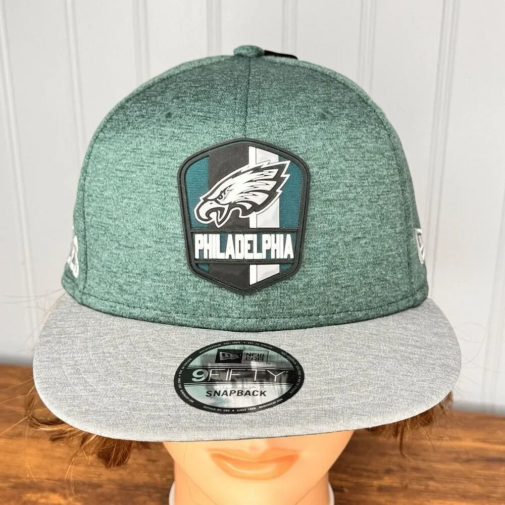 NWT 2018 PHILADELPHIA EAGLES FLEX FIT CAP HAT NEW ERA ON FIELD 950 SnapBack NFL