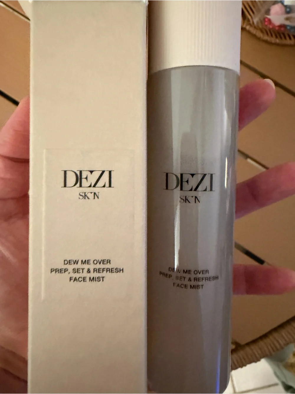 DEZI SKN Dew Me Over Face Mist — Gray & Cream