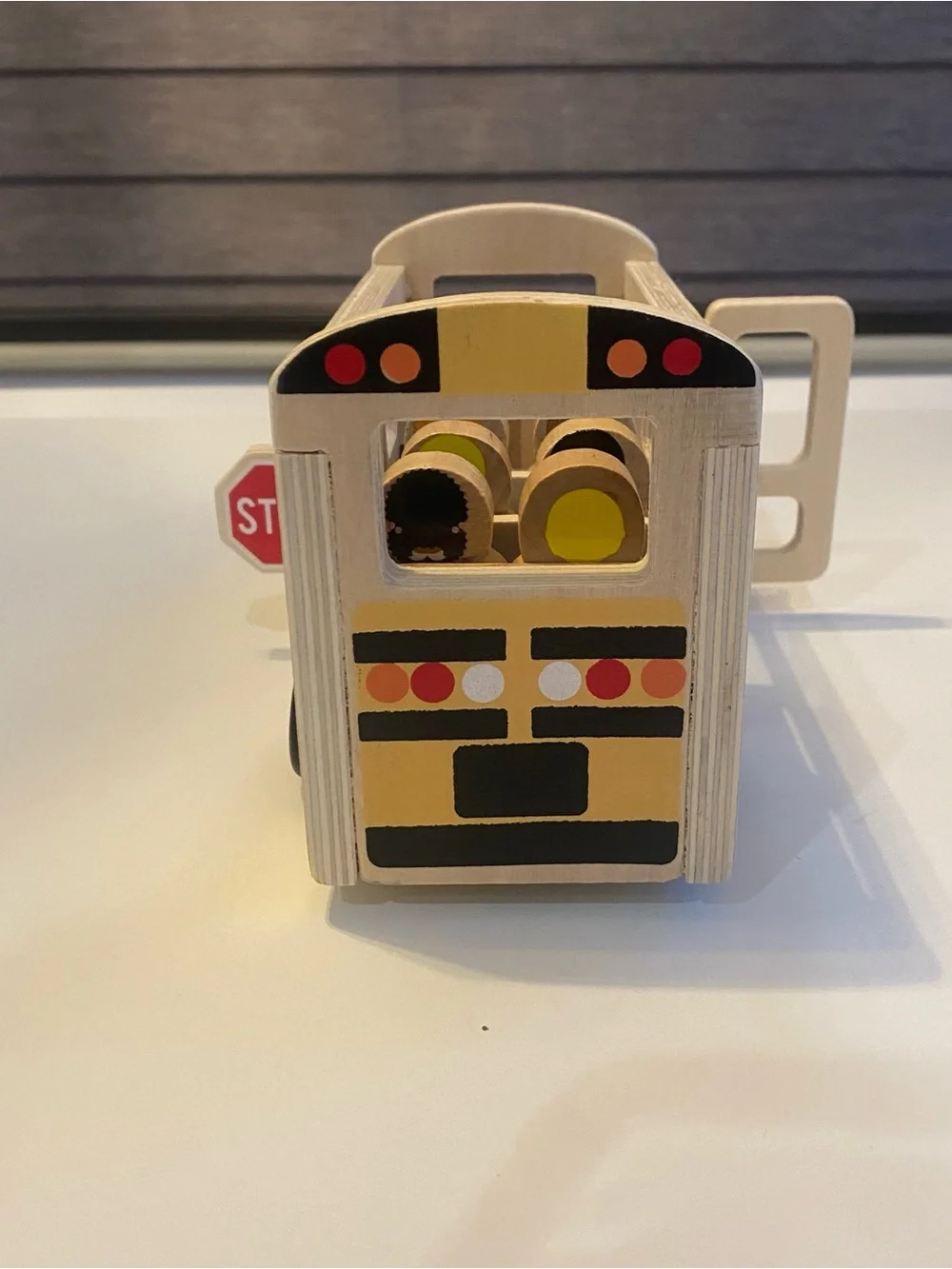 Melissa & Doug Wooden Fire Truck & School Bus