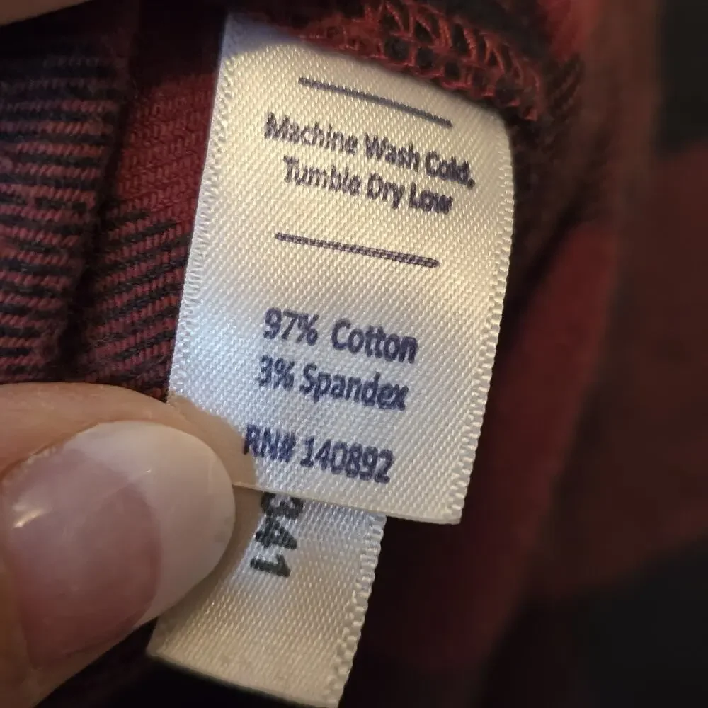 Marine Layer Plaid Flannel Shirt Mens XL Red Black Buffalo Outdoor Cabin Western