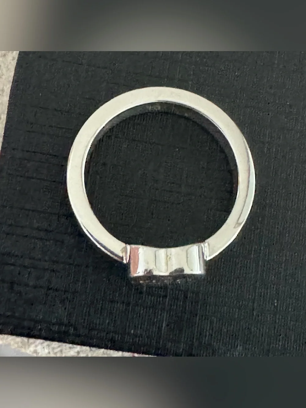 GUCCI Sterling Silver Trademark Heart Ring Ag925 Gucci Size 15/ US Size 7-7.25