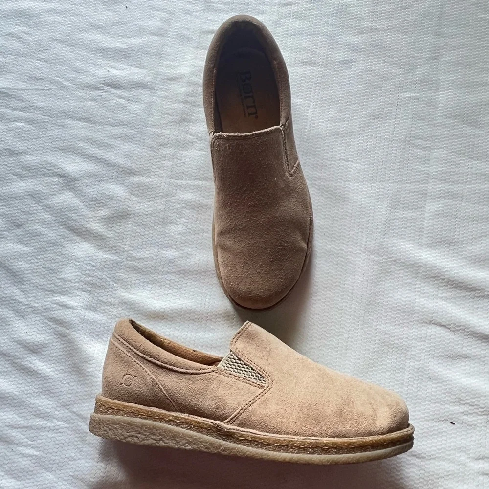 Born‎ Beige Suede Loafers