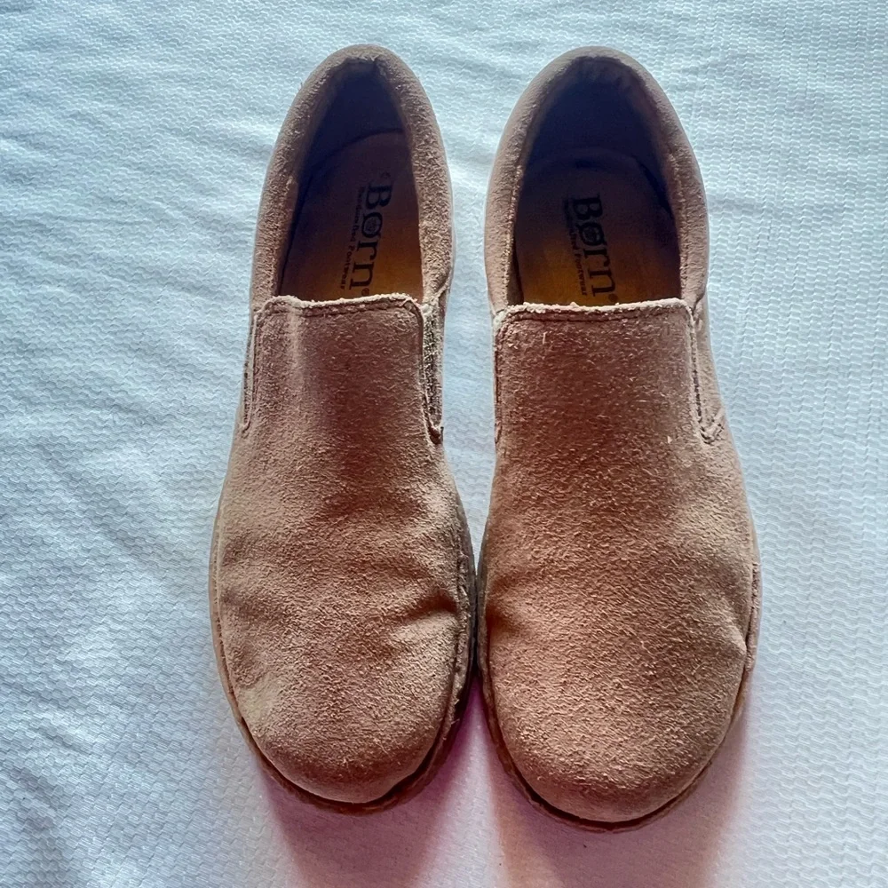 Born‎ Beige Suede Loafers