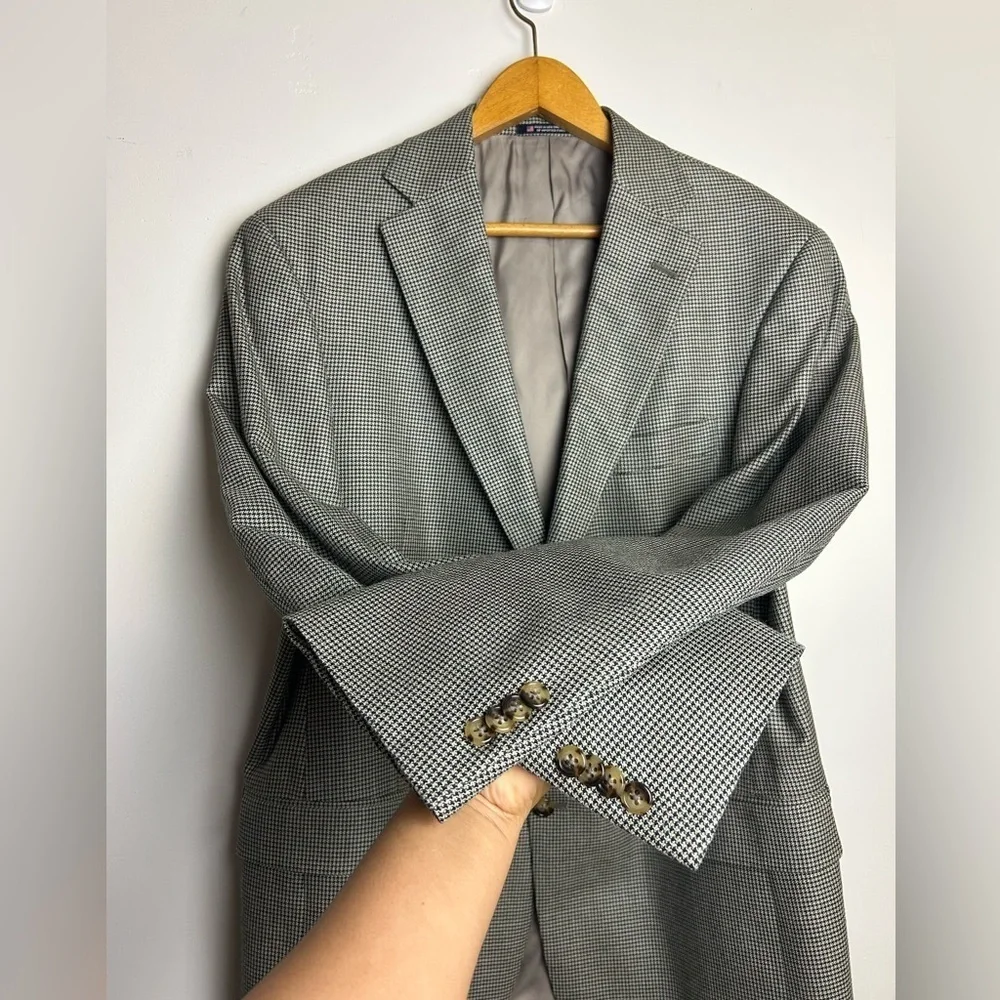 Hart Schaffner Marx Men‎ Blazer Jacket 42R Union Made Wool Blend Sport Coat