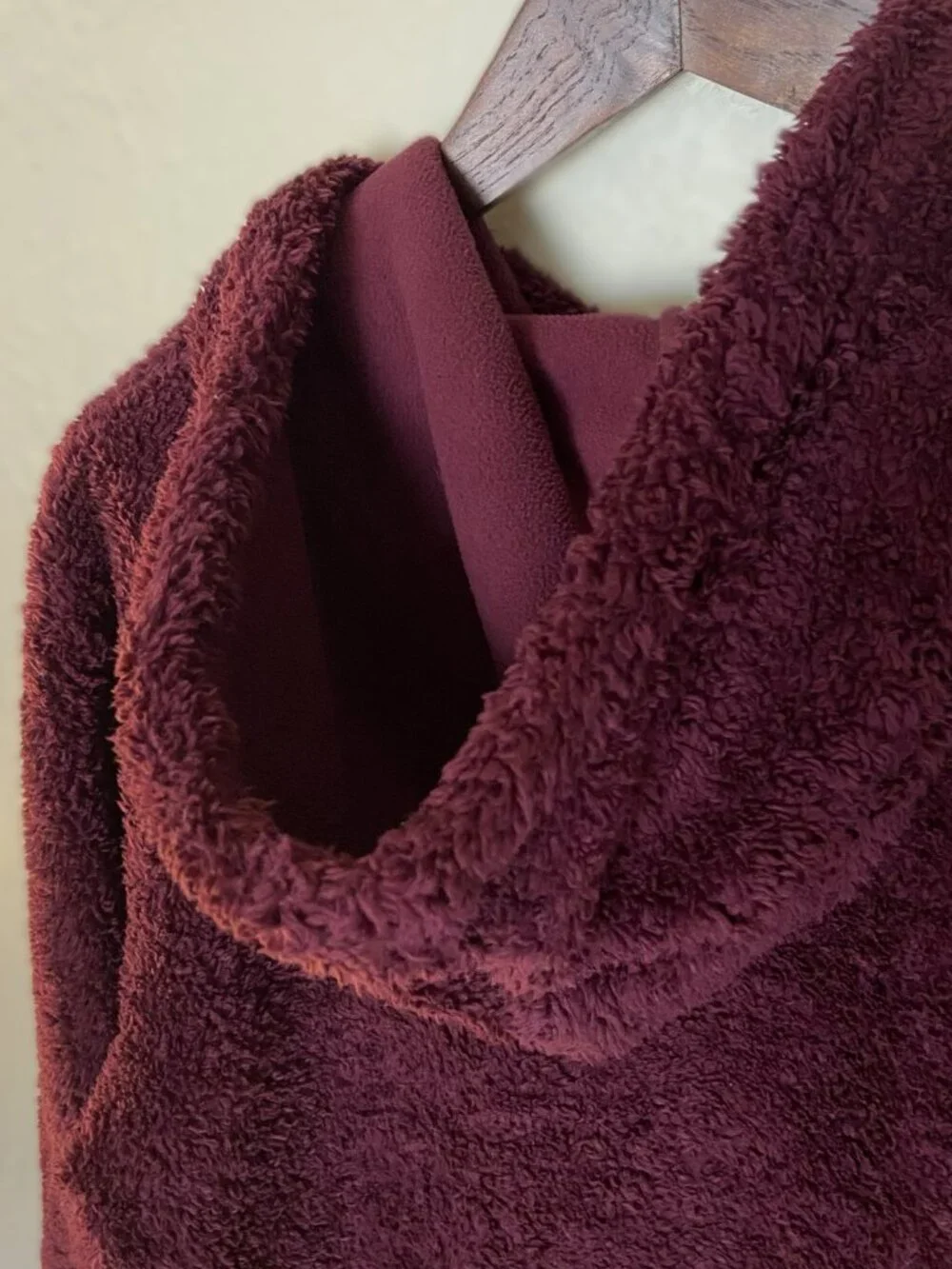 ADIDAS hoodie plush outer size M burgundy