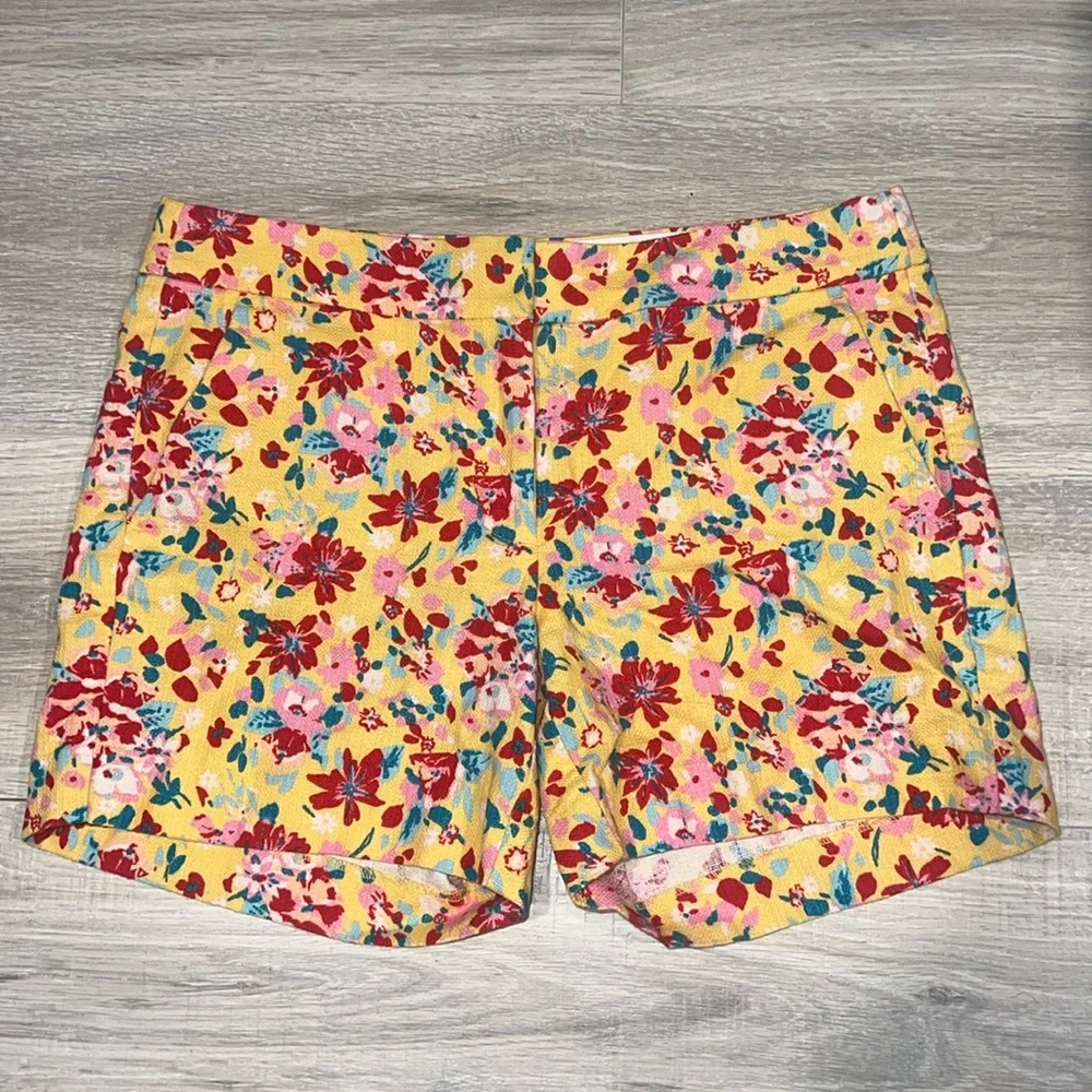 J.Crew yellow floral shorts‎