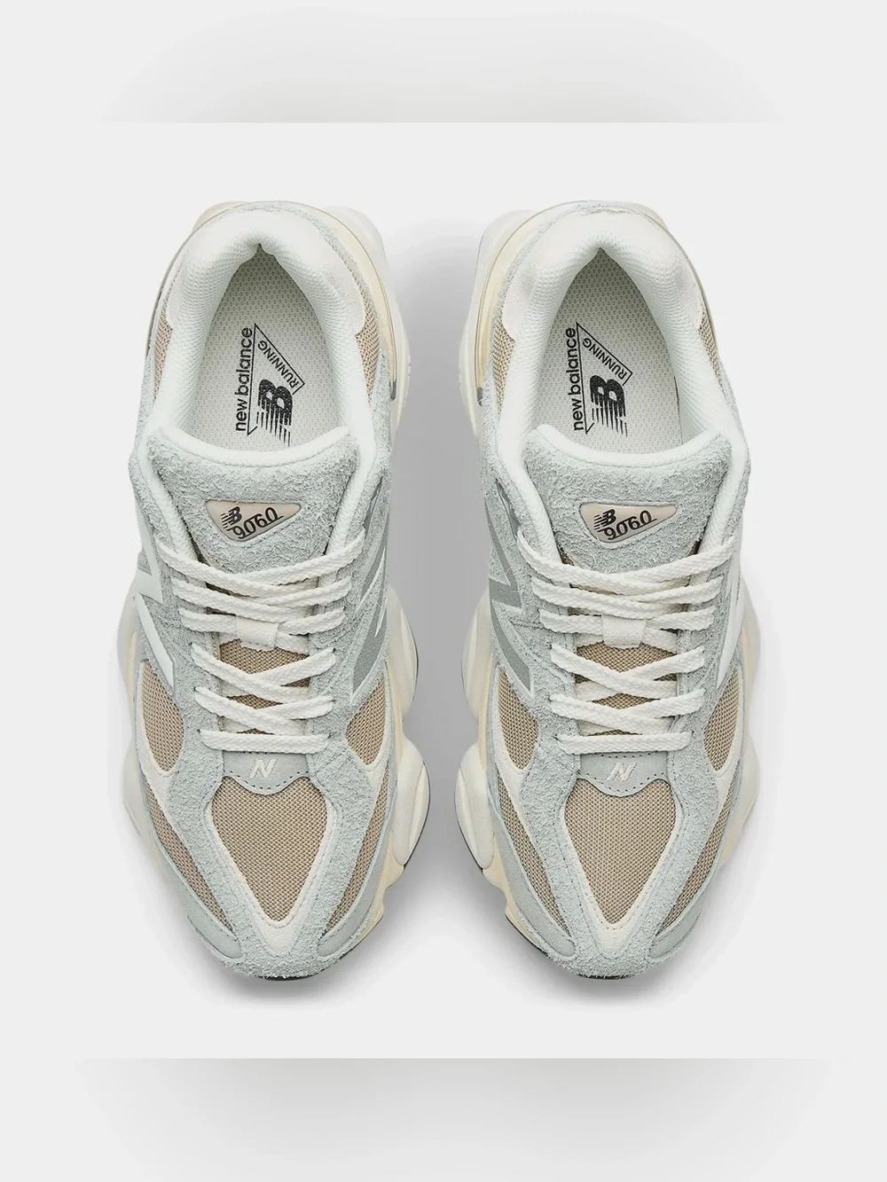 New Balance 9060 Women's White and Light Gray Athletic Sneakers