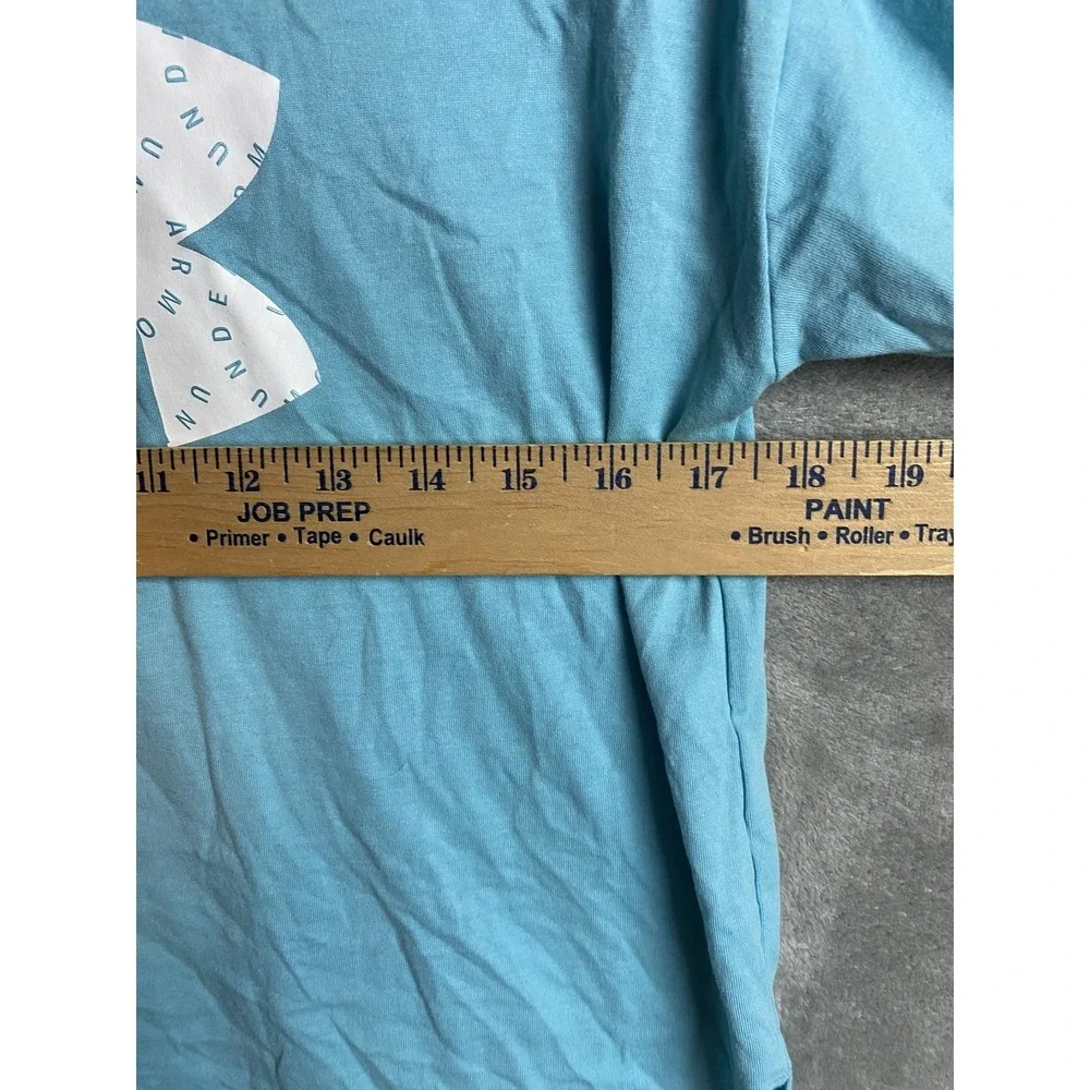 Under Armour Youth Large Hoodie Blue White HeatGear Loose Fit