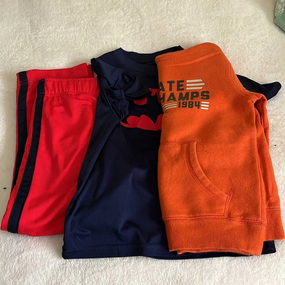 Red Pant Chimbore Sweater orange hoodie Blue‎ Shirt Batman Boy Sz 5-6