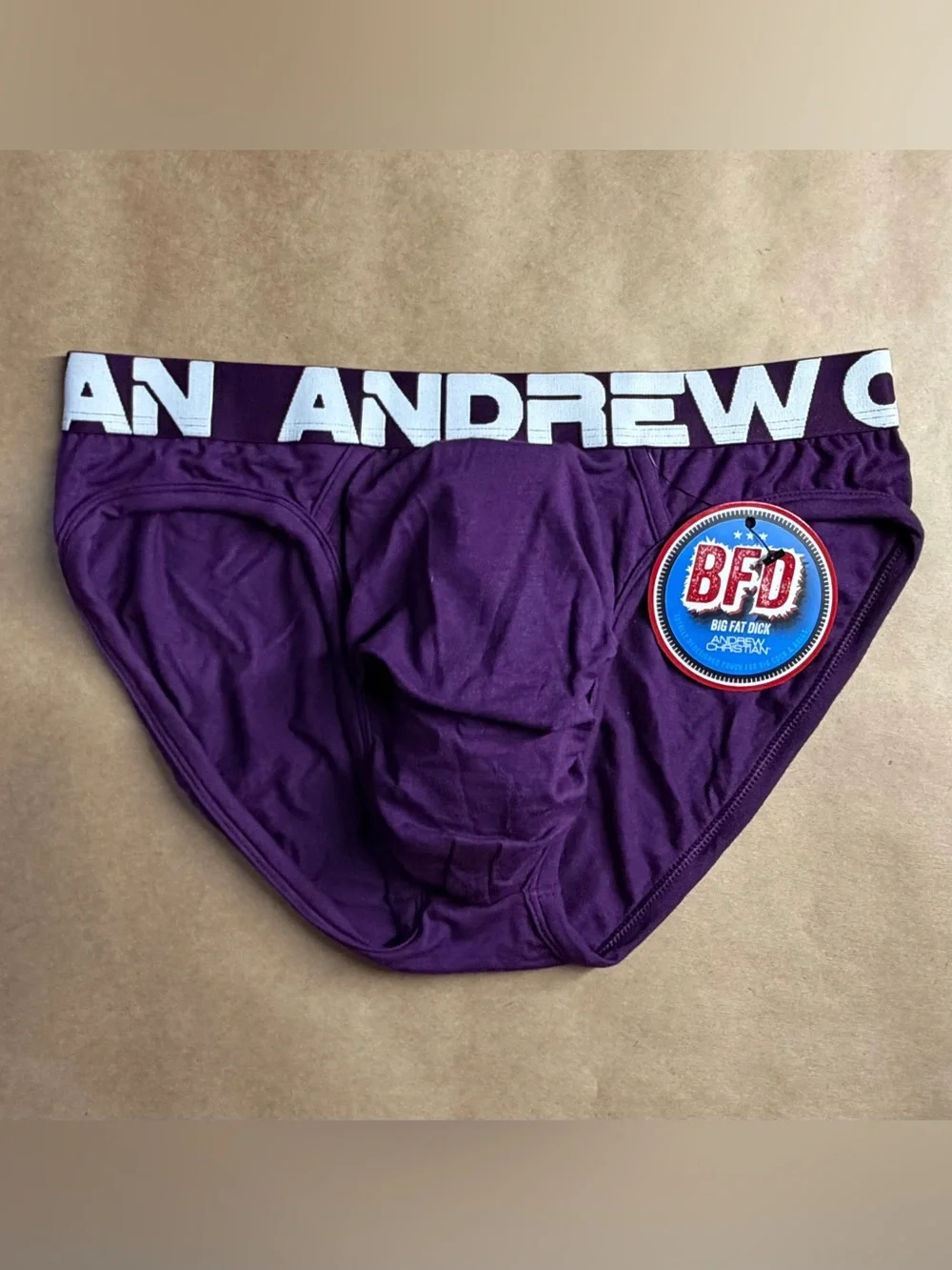 Andrew Christian BFD Men's Brief Underwear Plum Size SMALL